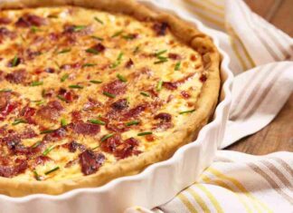 torta salata con gamberi e formaggio