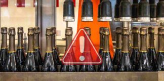 Prosecco sotto accusa, è richiamo urgente: le bottiglie di questa marca rischiano di esplodere Bottiglie di Prosecco in una cassa