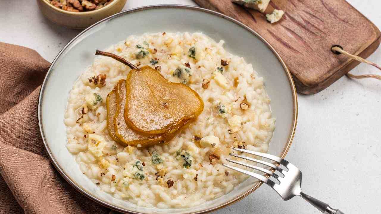 Risotto pere noci e gorgonzola ricettasprint