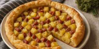 Torta rustica 4 ingredienti a Natale - RicettaSprint