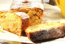 Faccio ora il plumcake alle mele per la colazione, ma appena sfornato me ne rubo subito un pezzetto plumcake alle mele ricettasprint