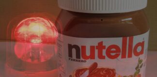 Barattolo di Nutella e sirena di allarme