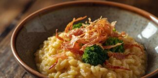 risotto broccolo romanesco e speck