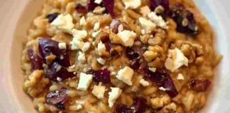 risotto con il radicchio gorgonzola e noci ricettasprint.it