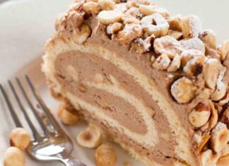 tronchetto di Natale alla nocciola ricettasprint