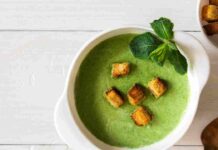 vellutata fredda di piselli e menta ricettasprint.it