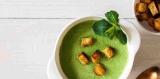 vellutata fredda di piselli e menta ricettasprint.it