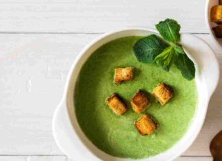 vellutata fredda di piselli e menta ricettasprint.it