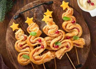 Alberi di pasta sfoglia ripieni - Ricettasprint.it