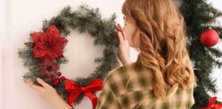 Ghirlanda Natale fuori porta - Ricettasprint.it