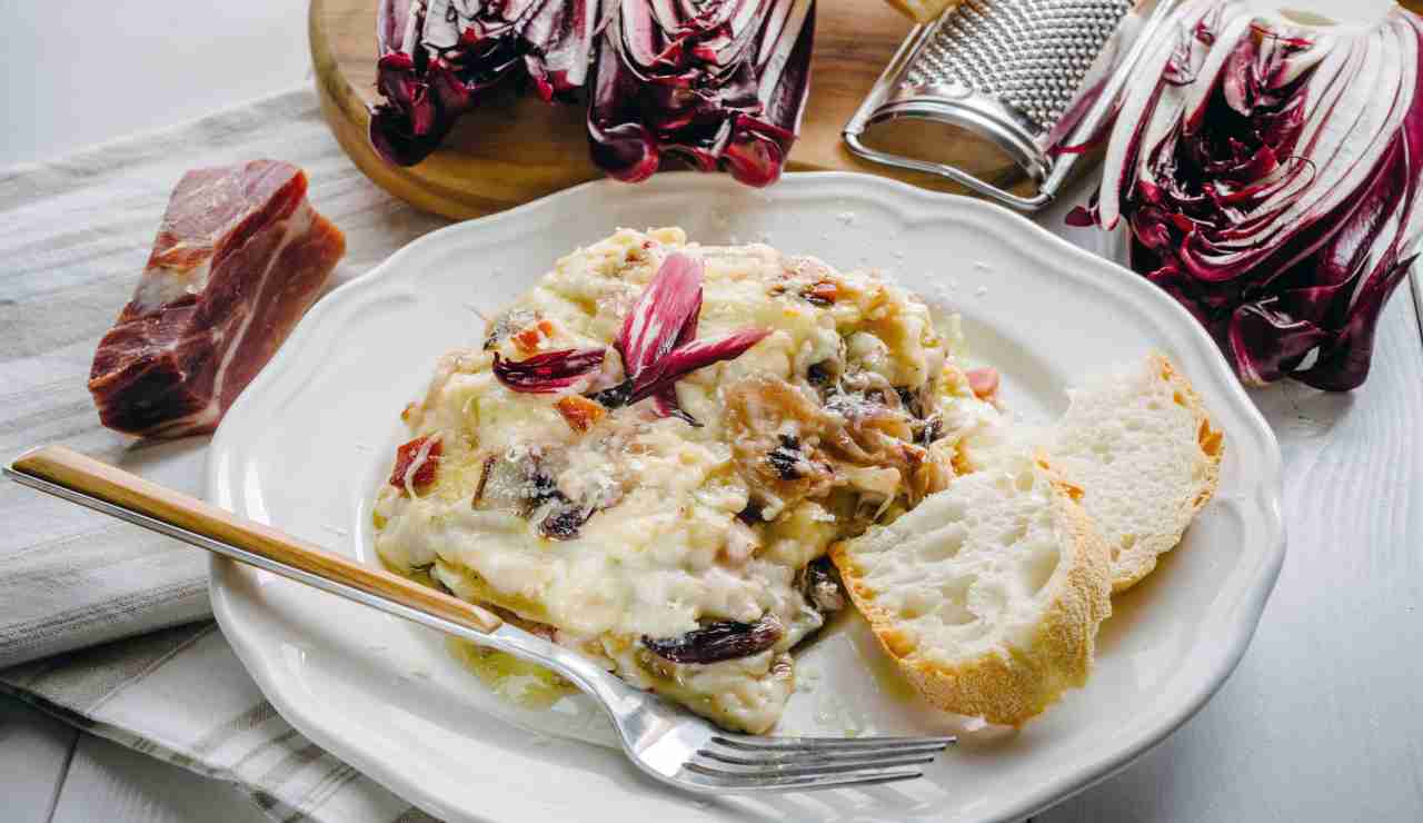 Lasagne affumicate al radicchio