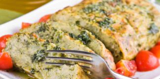 Polpettone di pollo con spinaci e mozzarella -Ricettasprint.it