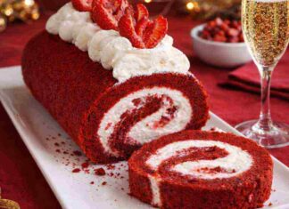 Rotolo Red Velvet per Capodanni - RicettaSprint