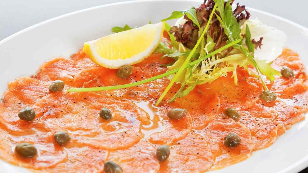 carpaccio di salmone ricettasprint