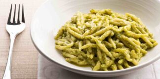 pasta al pesto di rucola