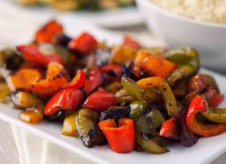 peperoni arrostiti in friggitrice