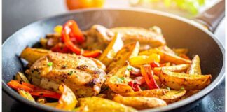 pollo patate e peperoni