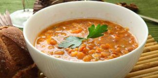 zuppa di lenticchie contadina