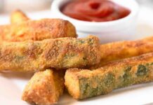 Chips di zucchine leggere, gustose e pronte in 10 minuti nella friggitrice ad aria chips di zucchine