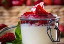panna cotta alle fragole