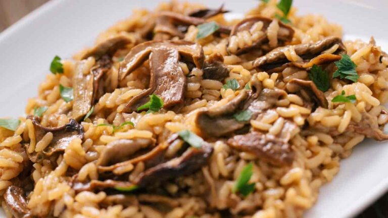 Risotto ai funghi secchi del cesto di natale, non pensavo venisse così ...