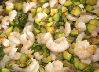 zucchine e gamberetti