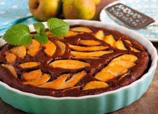 Cioccolato e pere che grande classico, una fetta al mattino ti lascia senza parole