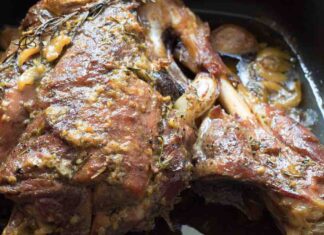 coscio di agnello al forno