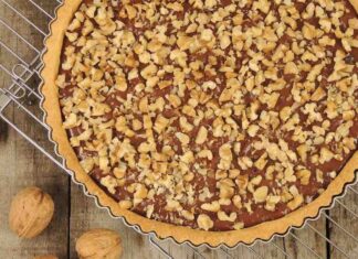 crostata nutella e noci