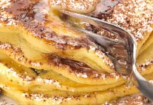 Pancake soffici e cioccolatosi, il dolce perfetto che ti mette il buon umore a Pasquetta Pancake con gocce di cioccolato - RicettaSprint