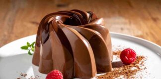 budino al cioccolato con le uova di pasqua