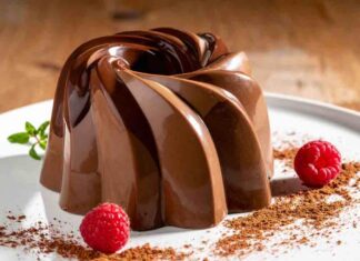 budino al cioccolato con le uova di pasqua