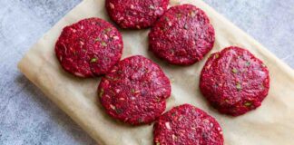 Burger di barbabietola, zero carne solo vitamine cotoletta di barbabietola