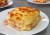 Lasagne in bianco con prosciutto e formaggio, oggi dimeniticati del ragù lasagne in bianco