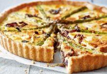Quiche svuota frigo, asparagi speck e quello che hai