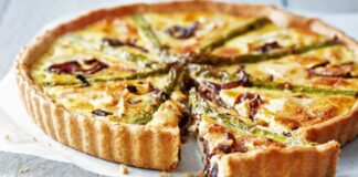 Quiche svuota frigo, asparagi speck e quello che hai