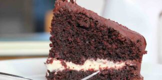 torta al cioccolato con panna