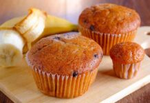 muffin banana e cioccolato 1