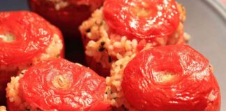 Cena estiva, pomodori con il riso che non si spappolano, buoni anche freddi pomodori con il riso