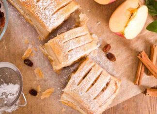 Strudel di mele, pronto alle velocità di un razzo, solo successi nella mia cucina strudel di mele