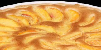 torta alle pesche