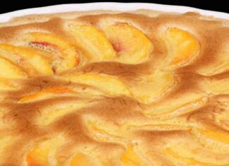 torta alle pesche