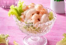 Cocktail di gamberi sì, ma per la maionese non uso le uova Cocktail di gamberi maionese senza uova - RicettaSprint