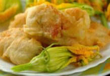 Fiori di zucca pastellati, dimenticati delle cene noiose fiori di zucca in friggitrice ad aria